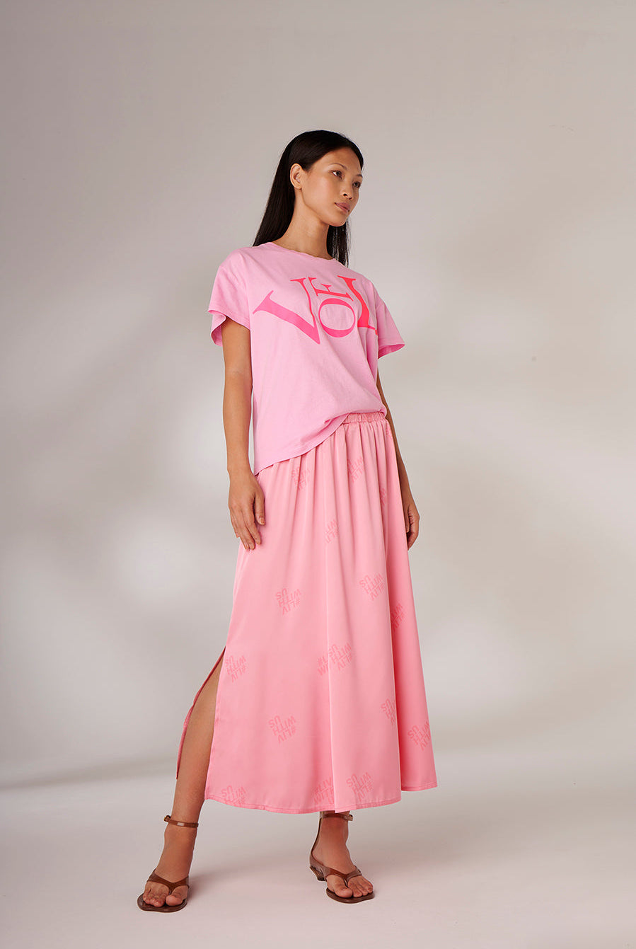 red sequins skirt by livbergen