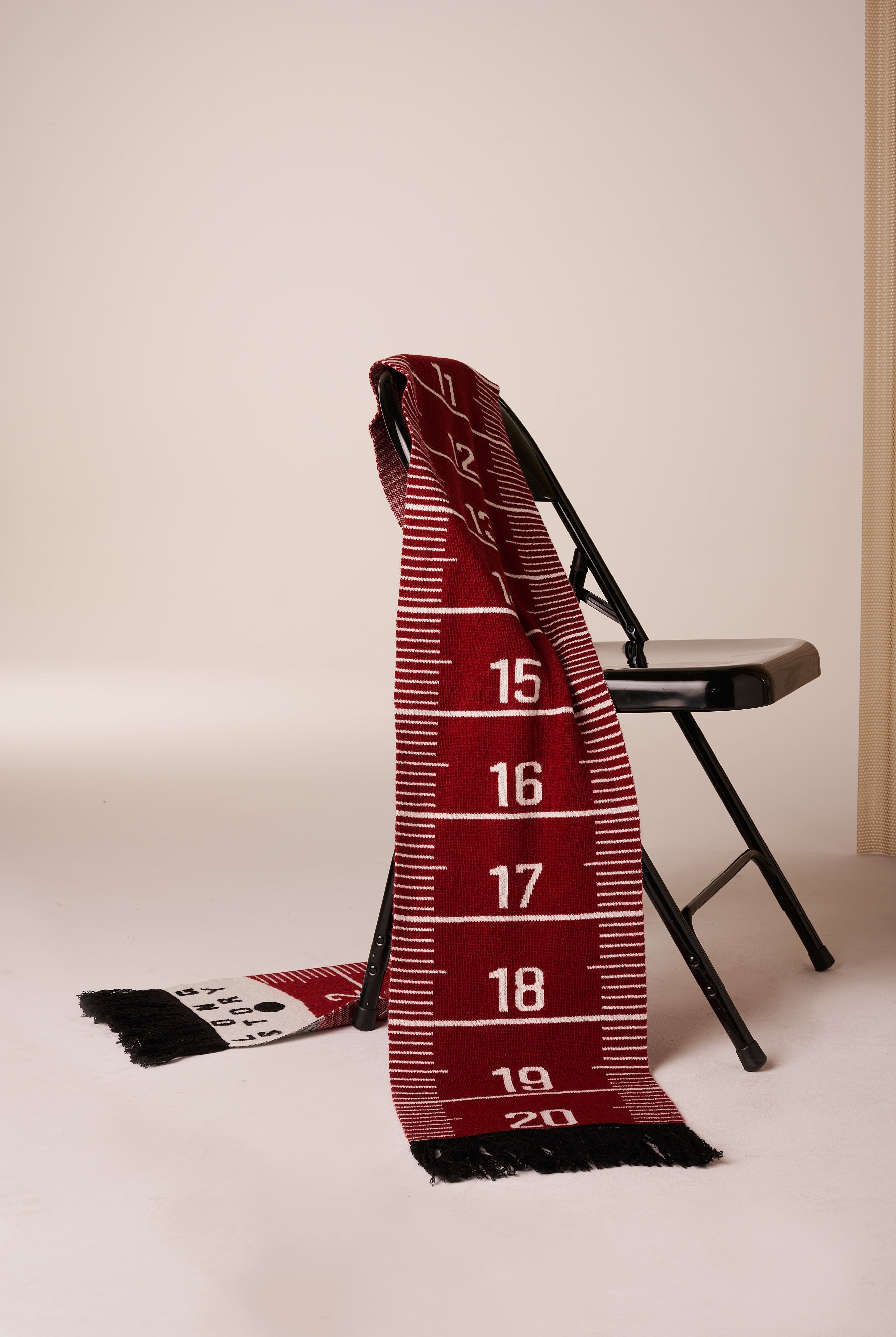 red scarf on a chair by liv bergen