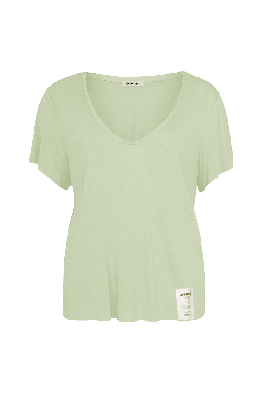 Damen T-Shirt mit V-Ausschnitt in der Farbe dusty meadow